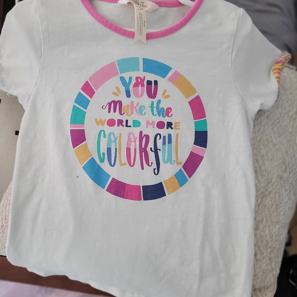 Matilda Jane Pink and White Short Sleeve Tee